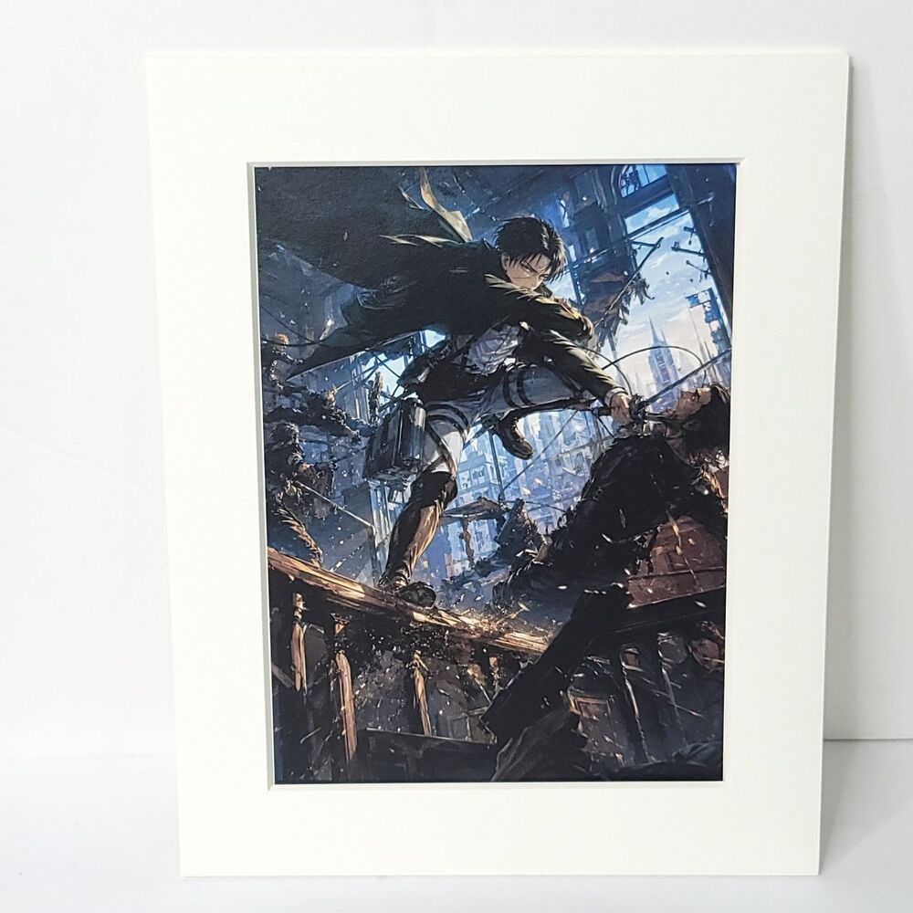 Levi Attack On Titan Still Shot Card Anime Wall Art Oversized Board A4
